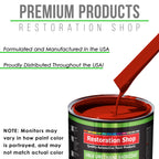 Graphic Red - LOW VOC Urethane Basecoat with Premium Clearcoat Auto Paint (Complete Medium Quart Paint Kit) Professional High Gloss Automotive Coating