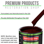 Burgundy - LOW VOC Urethane Basecoat with Premium Clearcoat Auto Paint - Complete Medium Quart Paint Kit - Professional High Gloss Automotive Coating