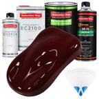 Burgundy - LOW VOC Urethane Basecoat with European Clearcoat Auto Paint - Complete Quart Paint Color Kit - Automotive Coating