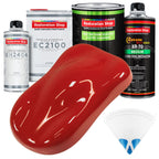 Jalapeno Bright Red - LOW VOC Urethane Basecoat with European Clearcoat Auto Paint - Complete Quart Paint Color Kit - Automotive Coating