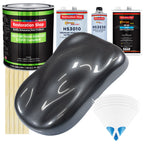 Gunmetal Grey Metallic - LOW VOC Urethane Basecoat with Premium Clearcoat Auto Paint (Complete Slow Gallon Paint Kit) Professional Automotive Coating
