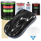Black Sparkle Metallic - LOW VOC Urethane Basecoat with Premium Clearcoat Auto Paint - Complete Medium Gallon Paint Kit - Pro Automotive Coating
