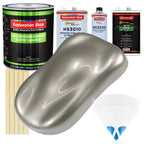Bright Silver Metallic - LOW VOC Urethane Basecoat with Premium Clearcoat Auto Paint - Complete Medium Gallon Paint Kit - Pro Automotive Coating