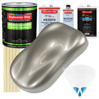 Bright Silver Metallic - LOW VOC Urethane Basecoat with Premium Clearcoat Auto Paint (Complete Slow Gallon Paint Kit) Professional Automotive Coating