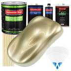 Antique Gold Metallic - LOW VOC Urethane Basecoat with Clearcoat Auto Paint - Complete Medium Gallon Paint Kit - Professional Gloss Automotive Coating