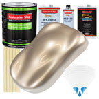 Cashmere Gold Metallic - LOW VOC Urethane Basecoat with Premium Clearcoat Auto Paint (Complete Slow Gallon Paint Kit) Professional Automotive Coating