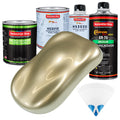 Champagne Gold Metallic - LOW VOC Urethane Basecoat with Premium Clearcoat Auto Paint - Complete Medium Quart Paint Kit - Pro Automotive Coating
