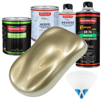 Champagne Gold Metallic - LOW VOC Urethane Basecoat with Premium Clearcoat Auto Paint - Complete Medium Quart Paint Kit - Pro Automotive Coating