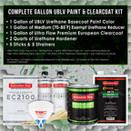 Gold Mist Metallic - LOW VOC Urethane Basecoat with European Clearcoat Auto Paint - Complete Gallon Paint Color Kit - Automotive Coating