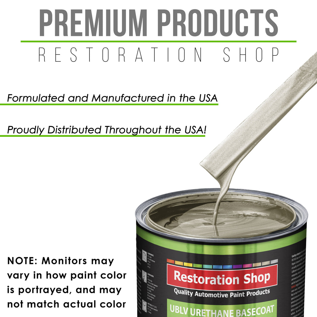 Gold Mist Metallic - LOW VOC Urethane Basecoat with Premium Clearcoat Auto Paint - Complete Medium Quart Paint Kit - Professional Automotive Coating