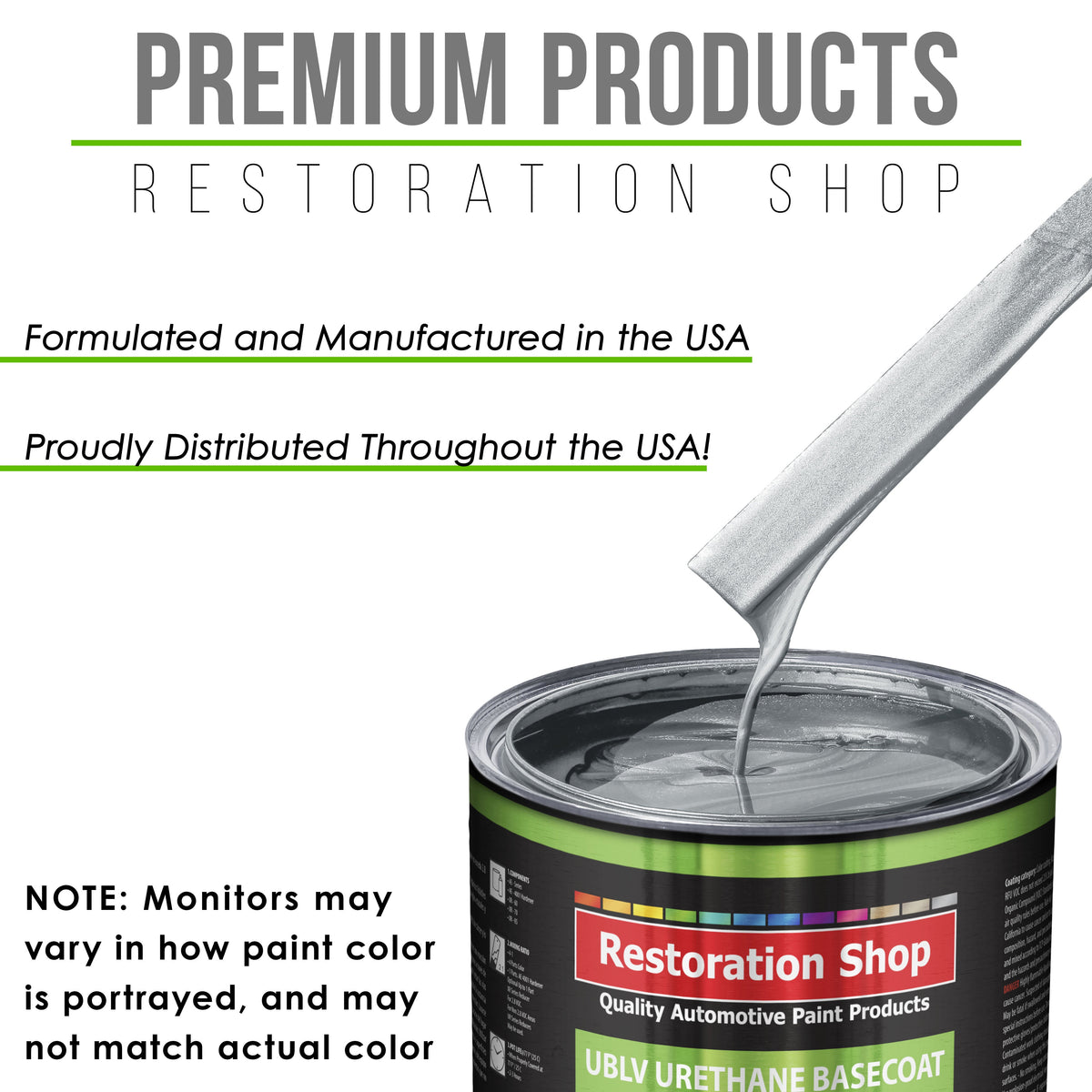 Silver Blue Metallic - LOW VOC Urethane Basecoat with Clearcoat Auto Paint - Complete Medium Gallon Paint Kit - Professional Gloss Automotive Coating