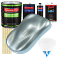 Silver Blue Metallic - LOW VOC Urethane Basecoat with Clearcoat Auto Paint (Complete Slow Gallon Paint Kit) Professional High Gloss Automotive Coating