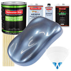 Sonic Blue Metallic - LOW VOC Urethane Basecoat with Premium Clearcoat Auto Paint - Complete Medium Gallon Paint Kit - Professional Automotive Coating