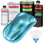 Azure Blue Metallic - LOW VOC Urethane Basecoat with European Clearcoat Auto Paint - Complete Quart Paint Color Kit - Automotive Coating