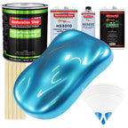Electric Blue Metallic - LOW VOC Urethane Basecoat with Premium Clearcoat Auto Paint - Complete Medium Gallon Paint Kit - Pro Automotive Coating