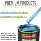 Electric Blue Metallic - LOW VOC Urethane Basecoat with Clearcoat Auto Paint - Complete Medium Quart Paint Kit - Professional Gloss Automotive Coating