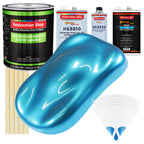 Electric Blue Metallic - LOW VOC Urethane Basecoat with Premium Clearcoat Auto Paint (Complete Slow Gallon Paint Kit) Professional Automotive Coating