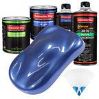 Cosmic Blue Metallic - LOW VOC Urethane Basecoat with Clearcoat Auto Paint - Complete Medium Quart Paint Kit - Professional Gloss Automotive Coating