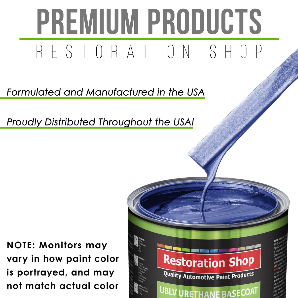 Indigo Blue Metallic - LOW VOC Urethane Basecoat with Clearcoat Auto Paint - Complete Medium Gallon Paint Kit - Professional Gloss Automotive Coating