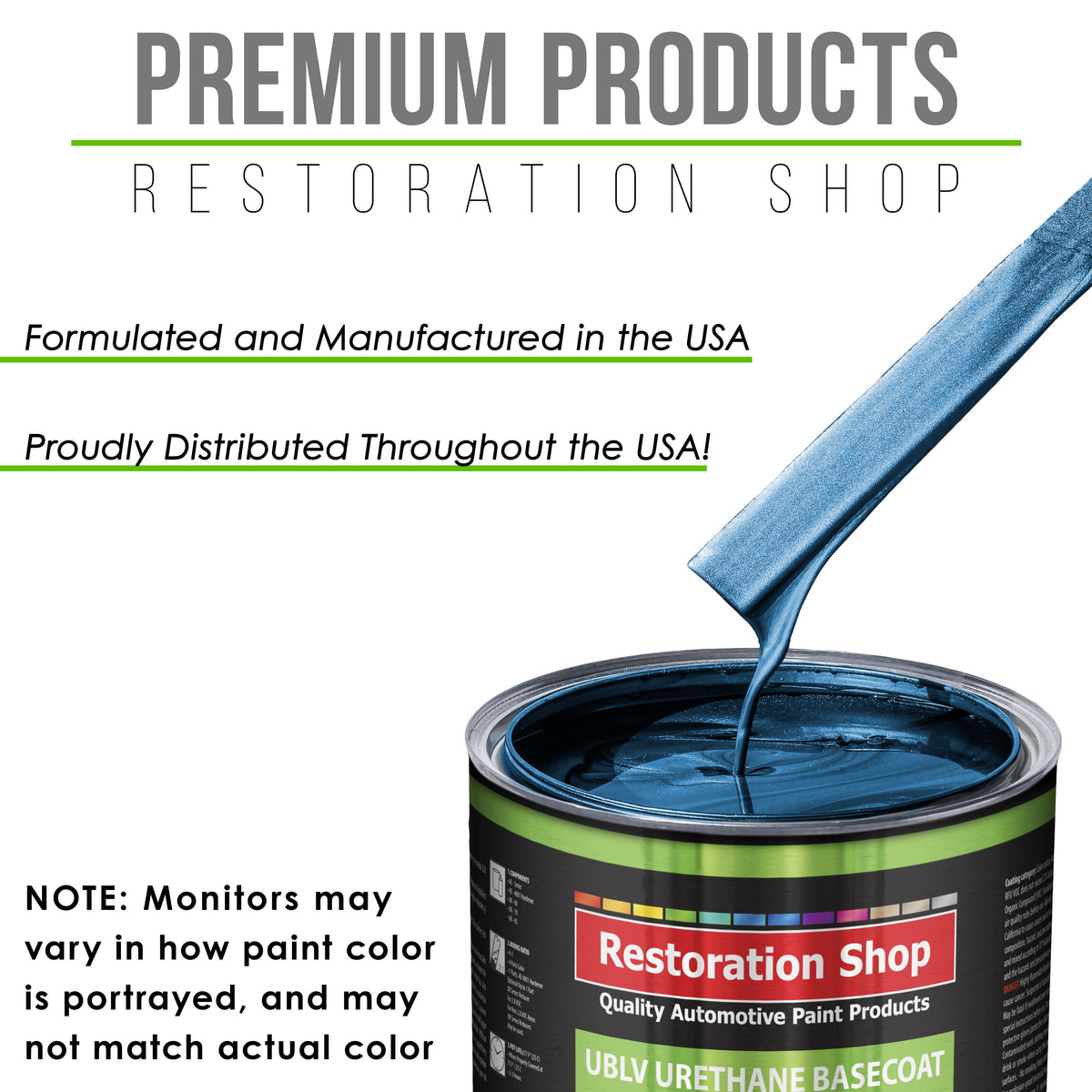 Cruise Night Blue Metallic - LOW VOC Urethane Basecoat with Clearcoat Auto Paint - Complete Medium Gallon Paint Kit - Professional Automotive Coating