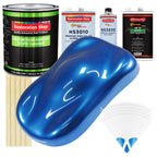 Burn Out Blue Metallic - LOW VOC Urethane Basecoat with Premium Clearcoat Auto Paint - Complete Medium Gallon Paint Kit - Pro Automotive Coating