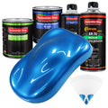 Fiji Blue Metallic - LOW VOC Urethane Basecoat with Clearcoat Auto Paint (Complete Medium Quart Paint Kit) Professional High Gloss Automotive Coating