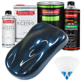 Moonlight Drive Blue Metallic - LOW VOC Urethane Basecoat with European Clearcoat Auto Paint - Complete Quart Paint Color Kit - Automotive Coating