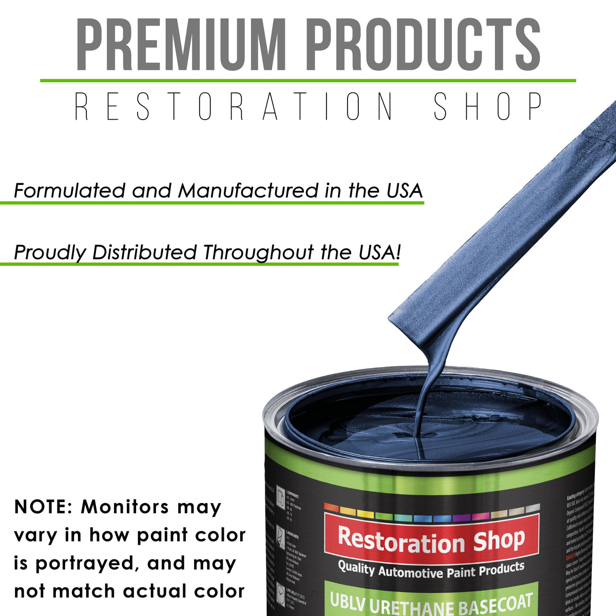 Moonlight Drive Blue Metallic - LOW VOC Urethane Basecoat with Premium Clearcoat Auto Paint - Complete Slow Gallon Paint Kit - Pro Automotive Coating