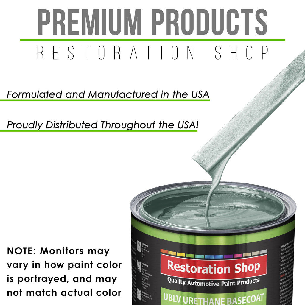 Frost Green Metallic - LOW VOC Urethane Basecoat with Premium Clearcoat Auto Paint (Complete Medium Gallon Paint Kit) Professional Automotive Coating