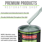 Frost Green Metallic - LOW VOC Urethane Basecoat with Clearcoat Auto Paint - Complete Medium Quart Paint Kit - Professional Gloss Automotive Coating