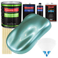 Silver Aqua Metallic - LOW VOC Urethane Basecoat with Clearcoat Auto Paint (Complete Slow Gallon Paint Kit) Professional High Gloss Automotive Coating