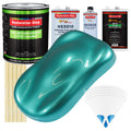 Gulfstream Aqua Metallic - LOW VOC Urethane Basecoat with Premium Clearcoat Auto Paint - Complete Medium Gallon Paint Kit - Pro Automotive Coating