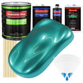 Gulfstream Aqua Metallic - LOW VOC Urethane Basecoat with Clearcoat Auto Paint - Complete Medium Gallon Paint Kit - Professional Automotive Coating