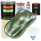 Fern Green Metallic - LOW VOC Urethane Basecoat with Premium Clearcoat Auto Paint - Complete Slow Gallon Paint Kit - Professional Automotive Coating