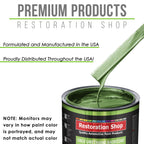 Medium Green Metallic - LOW VOC Urethane Basecoat with Premium Clearcoat Auto Paint (Complete Medium Quart Paint Kit) Professional Automotive Coating