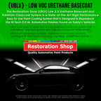 Teal Green Metallic - LOW VOC Urethane Basecoat with Premium Clearcoat Auto Paint - Complete Medium Gallon Paint Kit - Professional Automotive Coating