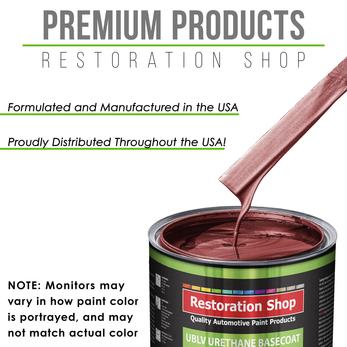 Candy Apple Red Metallic - LOW VOC Urethane Basecoat with Clearcoat Auto Paint - Complete Medium Gallon Paint Kit - Professional Automotive Coating