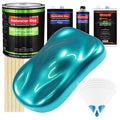 Aquamarine Firemist - LOW VOC Urethane Basecoat with Clearcoat Auto Paint - Complete Medium Gallon Paint Kit - Professional Gloss Automotive Coating