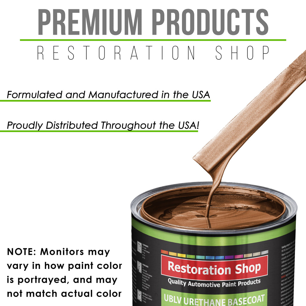 Firemist Copper - LOW VOC Urethane Basecoat with Clearcoat Auto Paint - Complete Medium Gallon Paint Kit - Professional High Gloss Automotive Coating