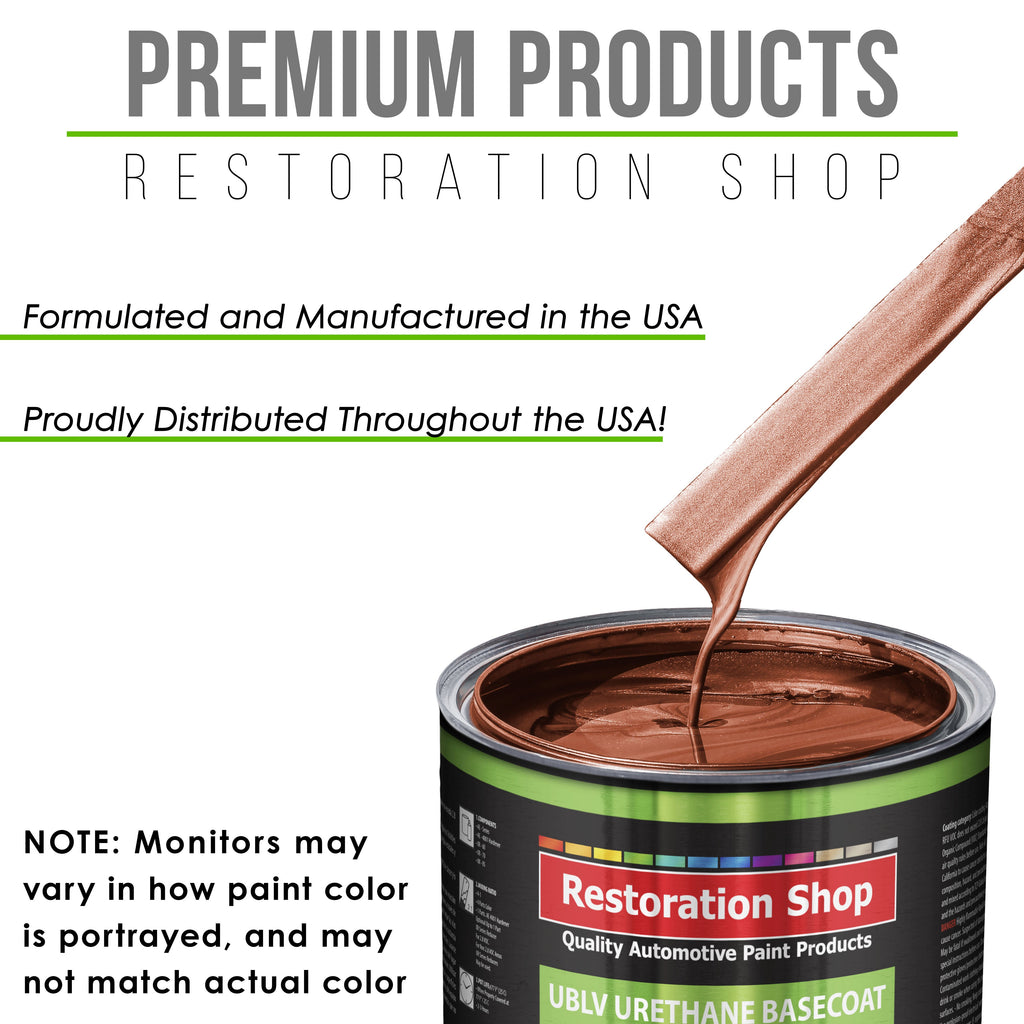 Saddle Brown Firemist - LOW VOC Urethane Basecoat with Clearcoat Auto Paint - Complete Medium Gallon Paint Kit - Professional Gloss Automotive Coating