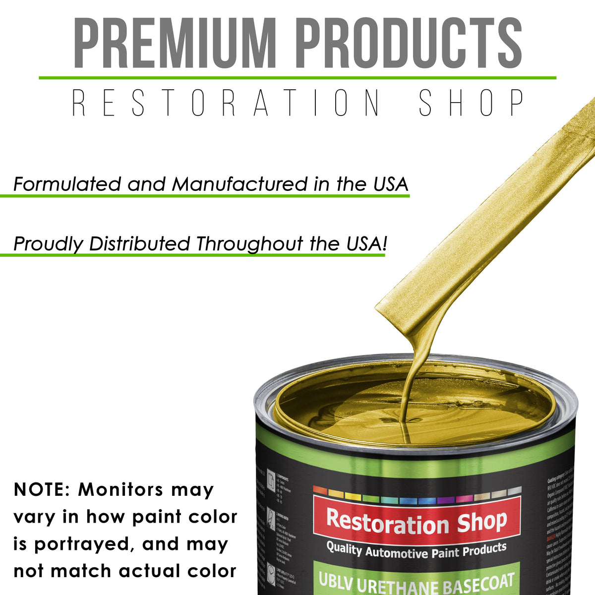 Saturn Gold Firemist - LOW VOC Urethane Basecoat with Premium Clearcoat Auto Paint (Complete Medium Gallon Paint Kit) Professional Automotive Coating