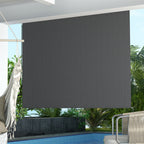8'W x 6'H Roller Shades for Porch Balcony Gazebo, Dark Grey