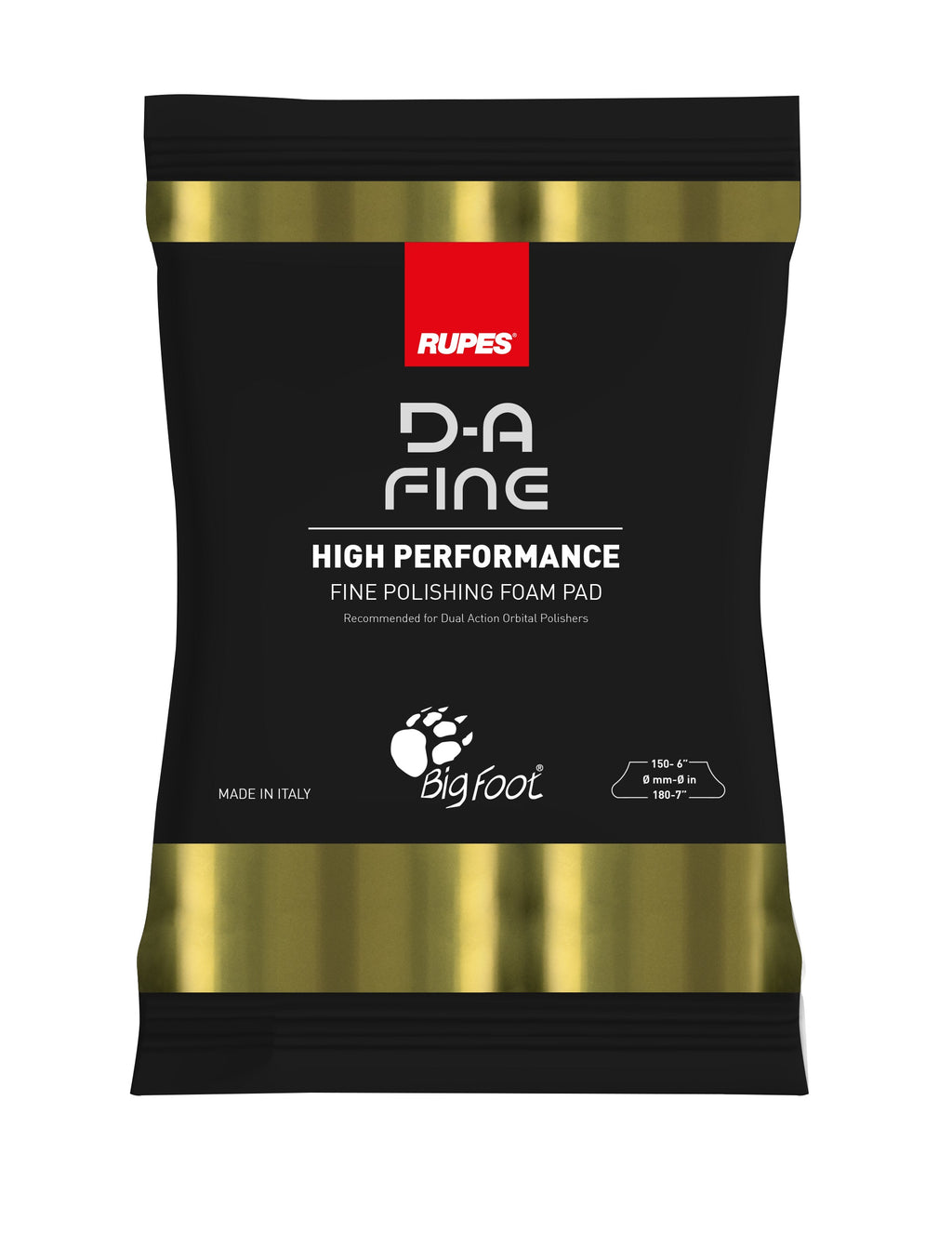 D-A Fine Foam Pad (Yellow) 5", 130/150mm