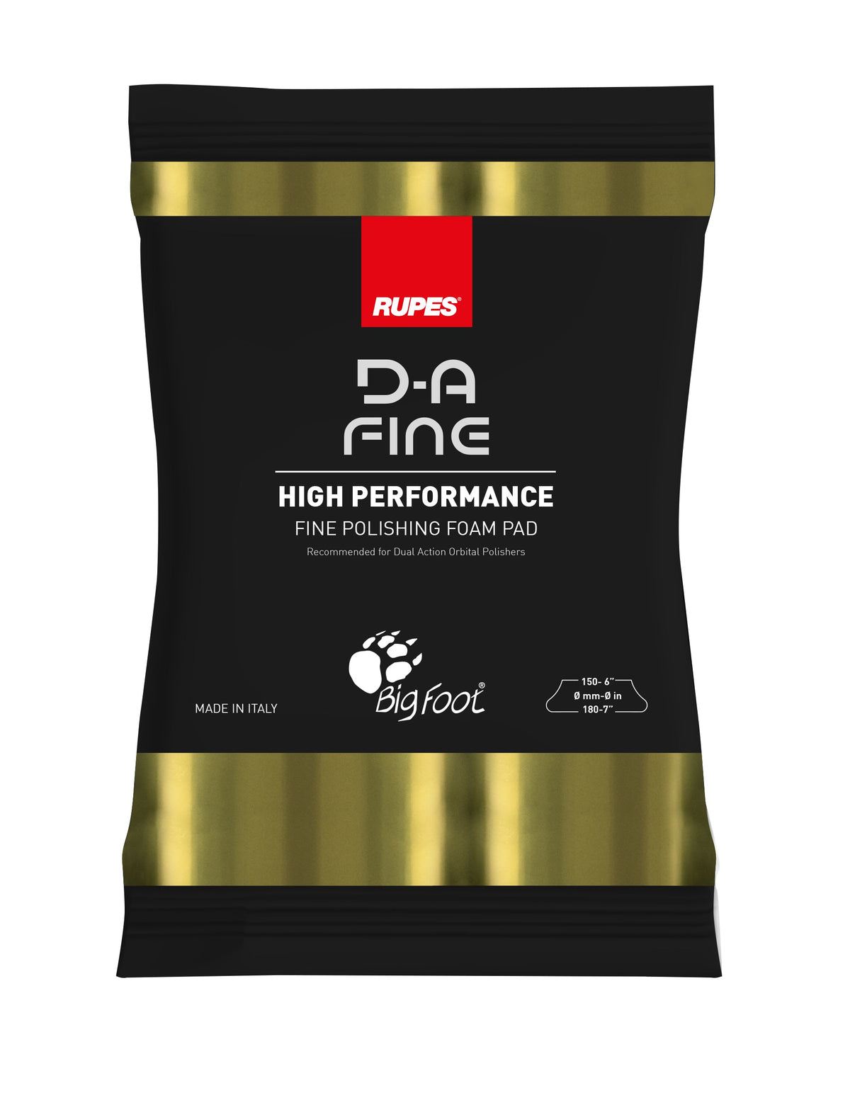 D-A Fine Foam Pad (Yellow) 5", 130/150mm