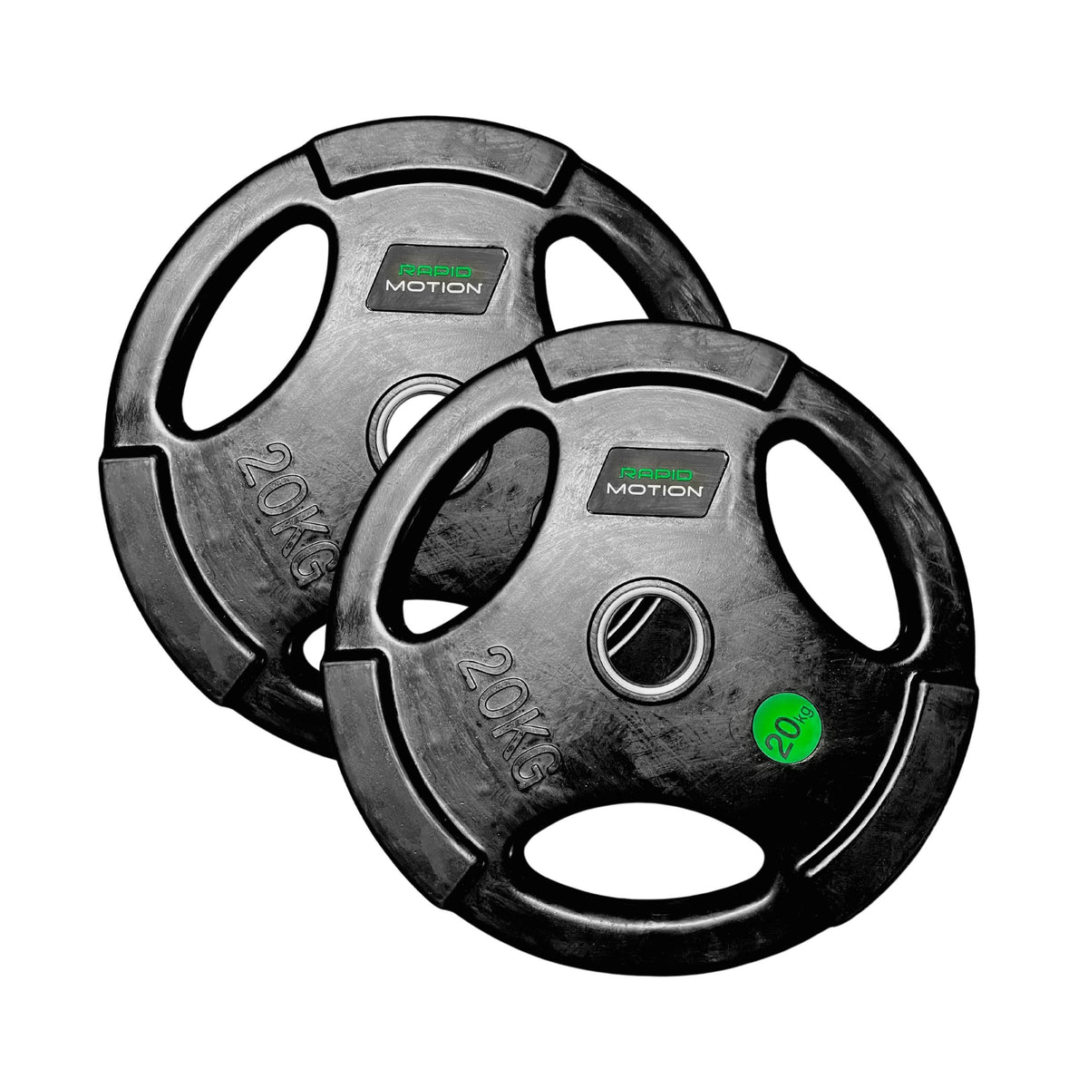 Rapid Motion Olympic Rubber Weight Plates (Pairs)-Olympic Rubber Coated Weight Plates-Gym Direct