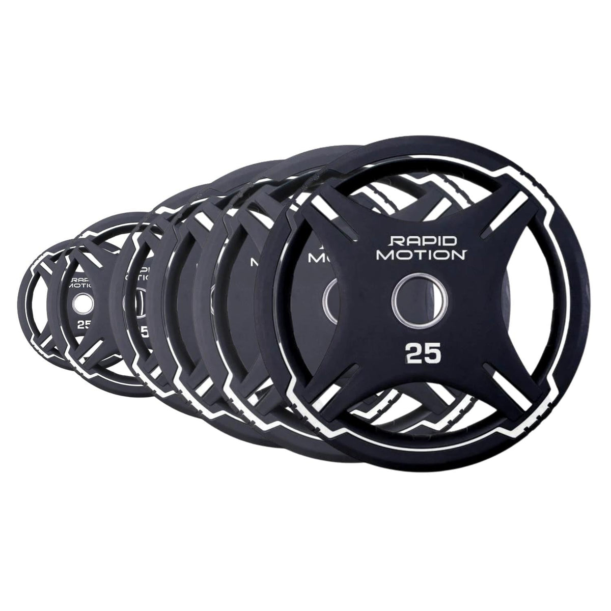 Rapid Motion Urethane Quad-Grip Olympic Weight Plates