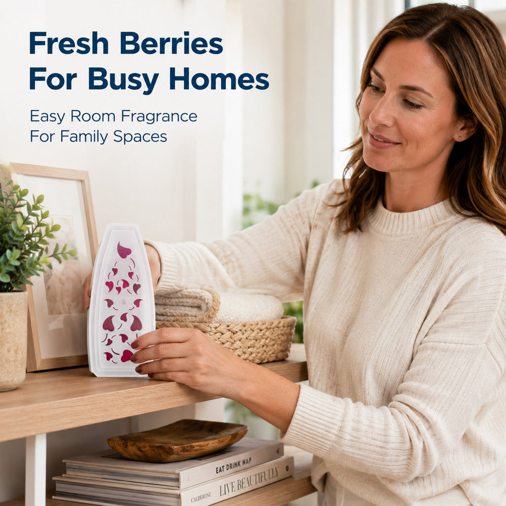 12 Solid Gel Air Freshener 150g | Cotton Breeze & Berry Burst Scent| Bathroom Home Room Freshner Scent Fragrance