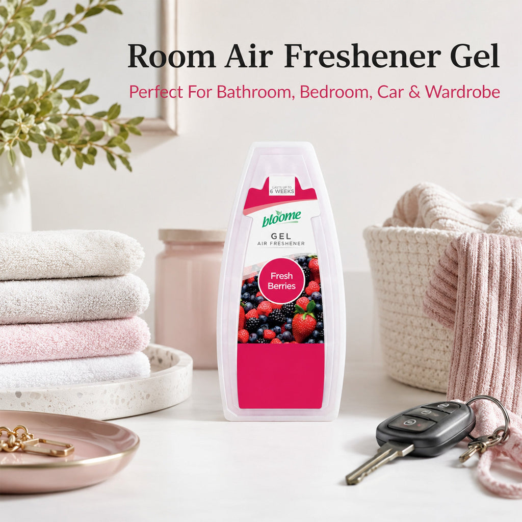 12 Solid Gel Air Freshener 150g | Cotton Breeze & Berry Burst Scent| Bathroom Home Room Freshner Scent Fragrance