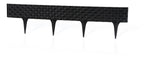 Lawn Edging, Plastic Palisade Rattan Effect, 2.4m, Black