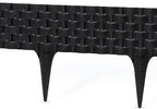 Lawn Edging, Plastic Palisade Rattan Effect, 2.4m, Black